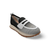 Black to white variegated sport loafer withe platform