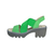 TAJI502 Green Crossover Sandal