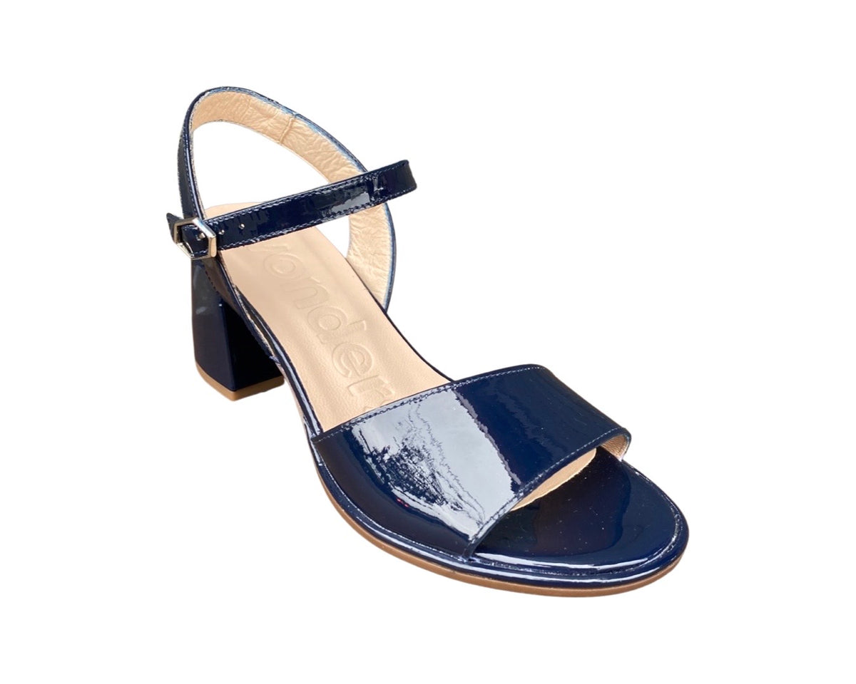 Navy patent block on sale heels