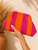 Pink/Orange Knit Clutch