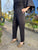 S25101 Black Perfect Crop Stretch Cargo Pant