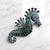 Seahorse Emerald/Purple Brooch