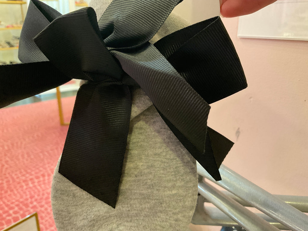 Ankle Bow Light Grey Sock