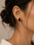 Black Enamel Oval Stud Earrings
