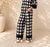33344 Sandra Black/white Gingham Trouser