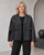 777037 Black Jacket w/ removable scarf