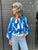 FO8256 Blue White Party Top