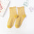 Mustard Ruffle Check Sock