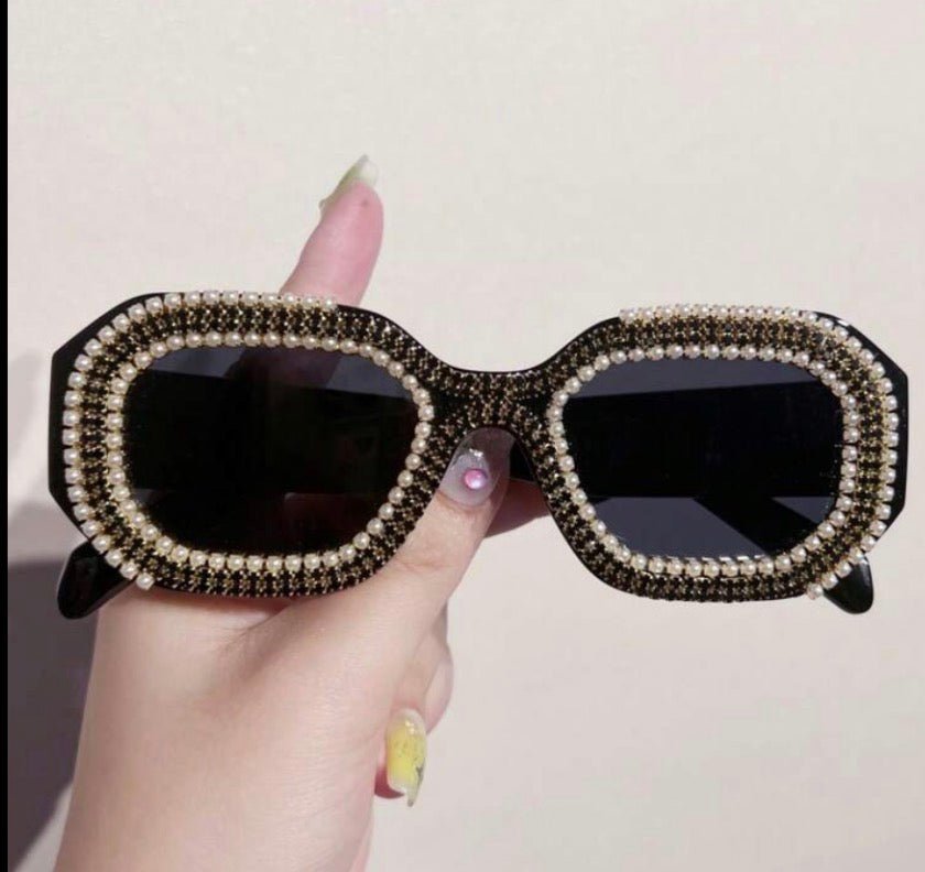 Black/Pearl Jewel Sunglasses