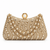 Annie Gold Double Strap Crystal Clutch