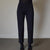 W25121L Black Turn Up Trouser