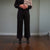 W25144L Black Turn Up Pocket Trouser