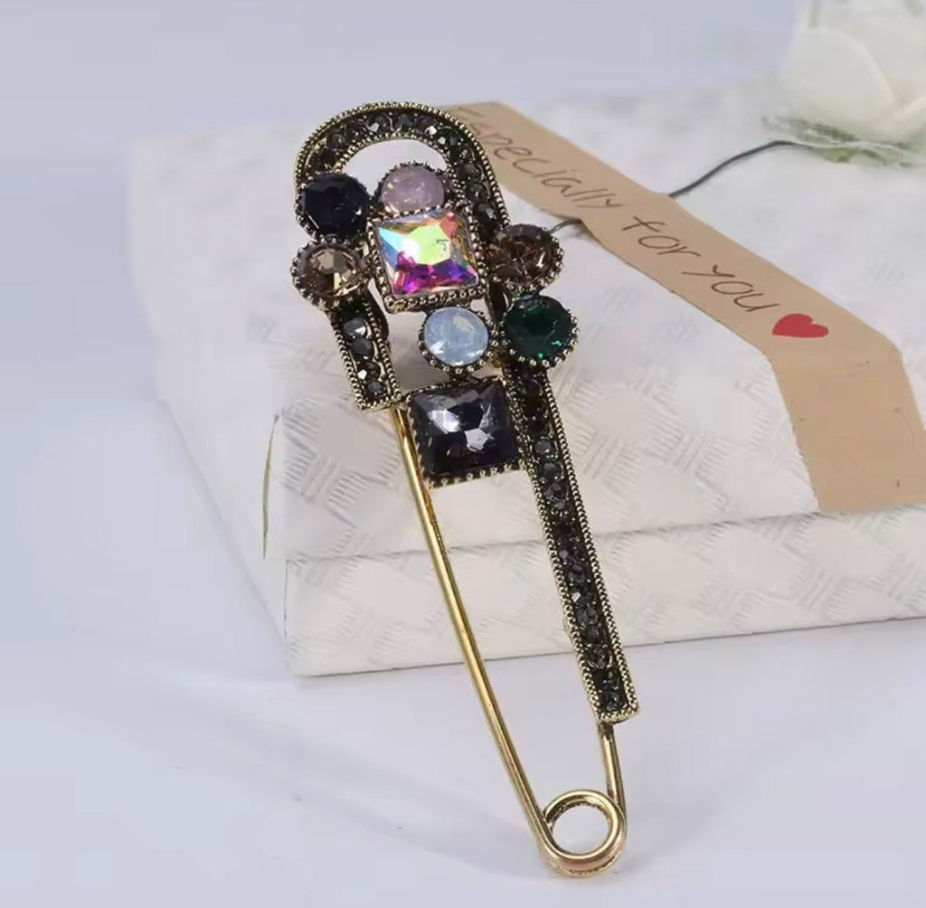 Gold Multi Jewel Pin