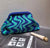 Blue/Turquoise Knit Clutch