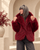 Sally Crop Red Faux Fur Bomber with Hood RESTOCKING November