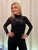Black Floral Velvet Underpining