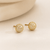 Gold Snowball Stud Earring