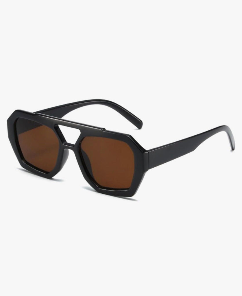 Square Dark Brown Sunglasses