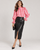 33938 Volantes Pink Striped Blouse