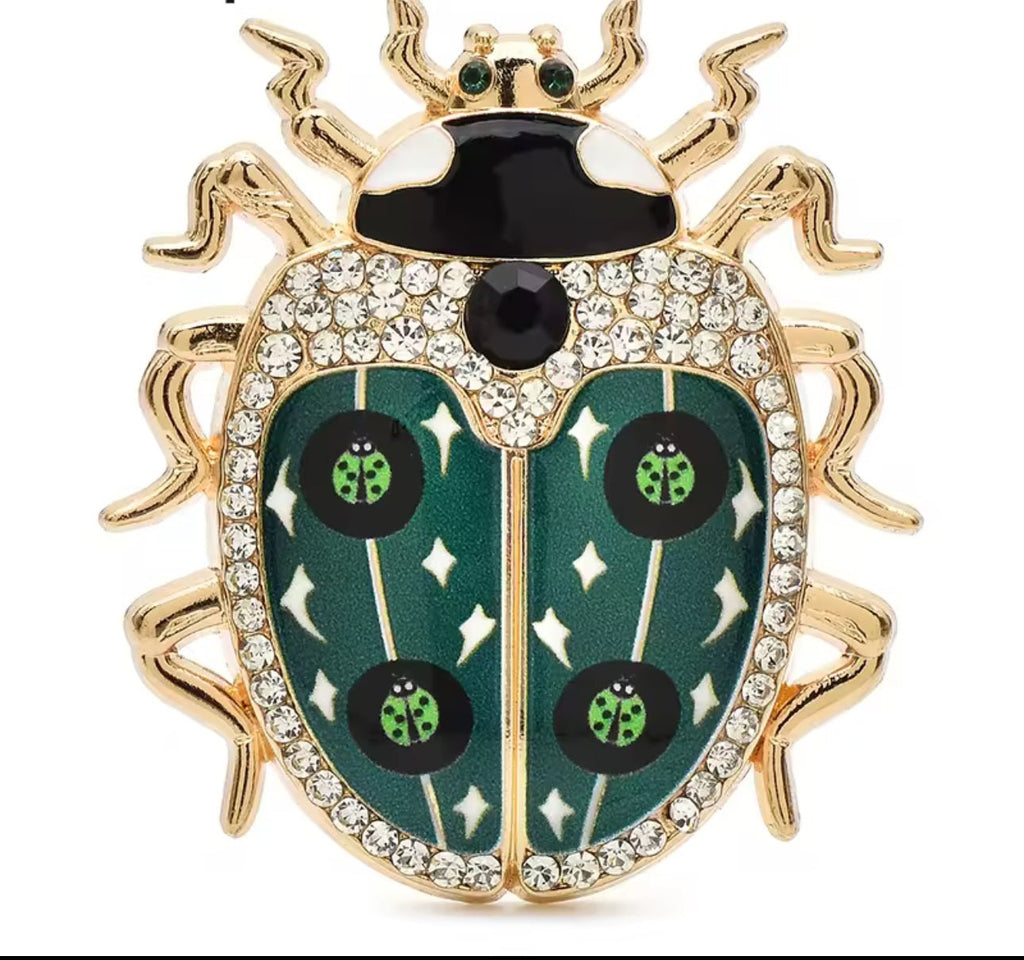 Green Bug Brooch