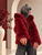 Sally Crop Red Faux Fur Bomber with Hood RESTOCKING November