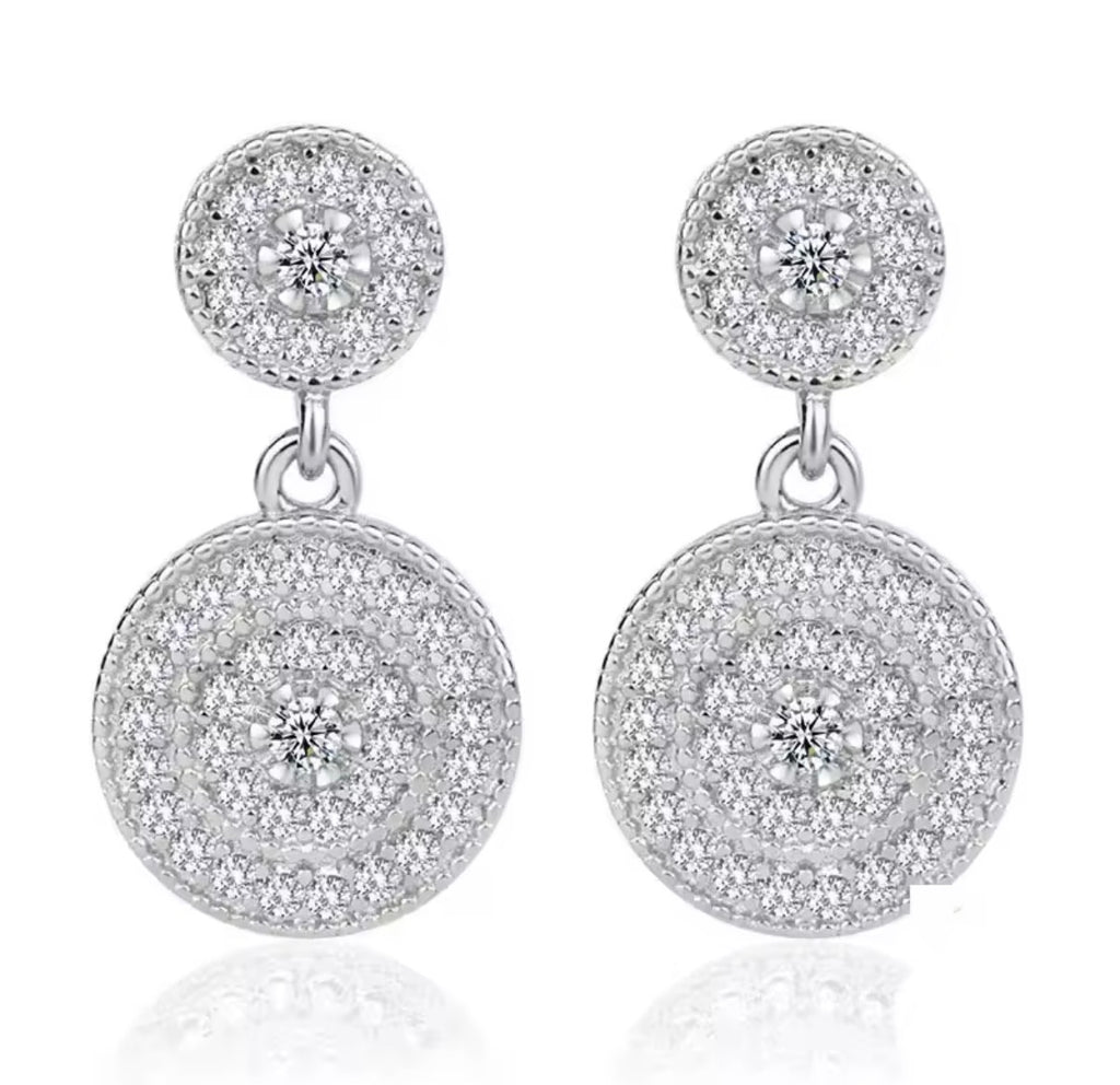 Silver Mini Crystal Earring