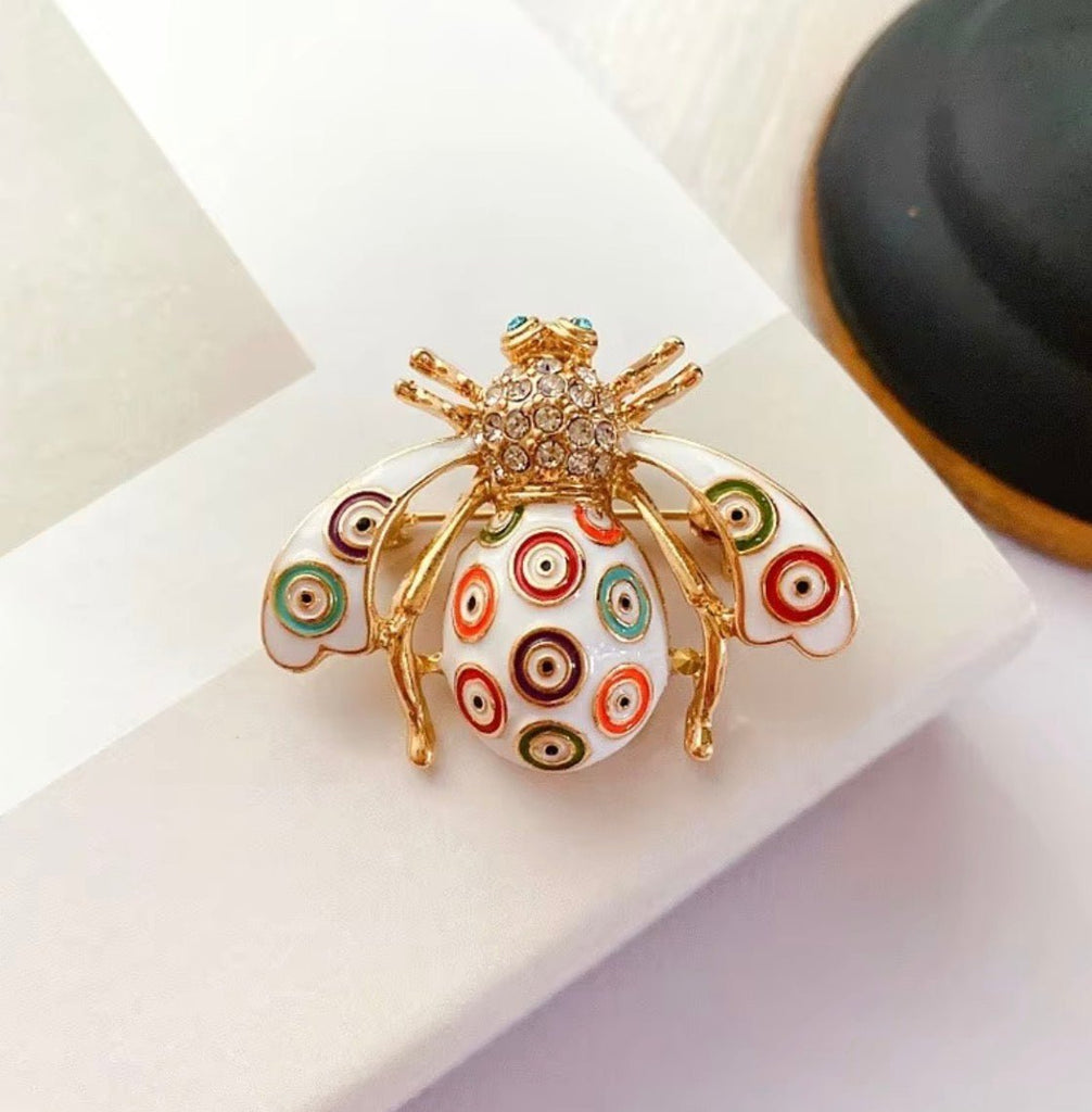 Multi Mini Bee Brooch