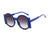 Edith Round Blue Sunglasses
