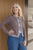 80714 Blue Multi Fringe Jacket