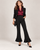 33783 Black Pull On Volante Trouser