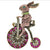 Pink Bunny  Bike Brooch