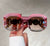 Square Pink Gem Sunglasses