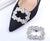 Square Pearl Gemstone Shoe Clips