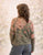 96666 Khaki Red Reversible Pullover