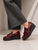 C33342 Burgundy Wedge Loafers