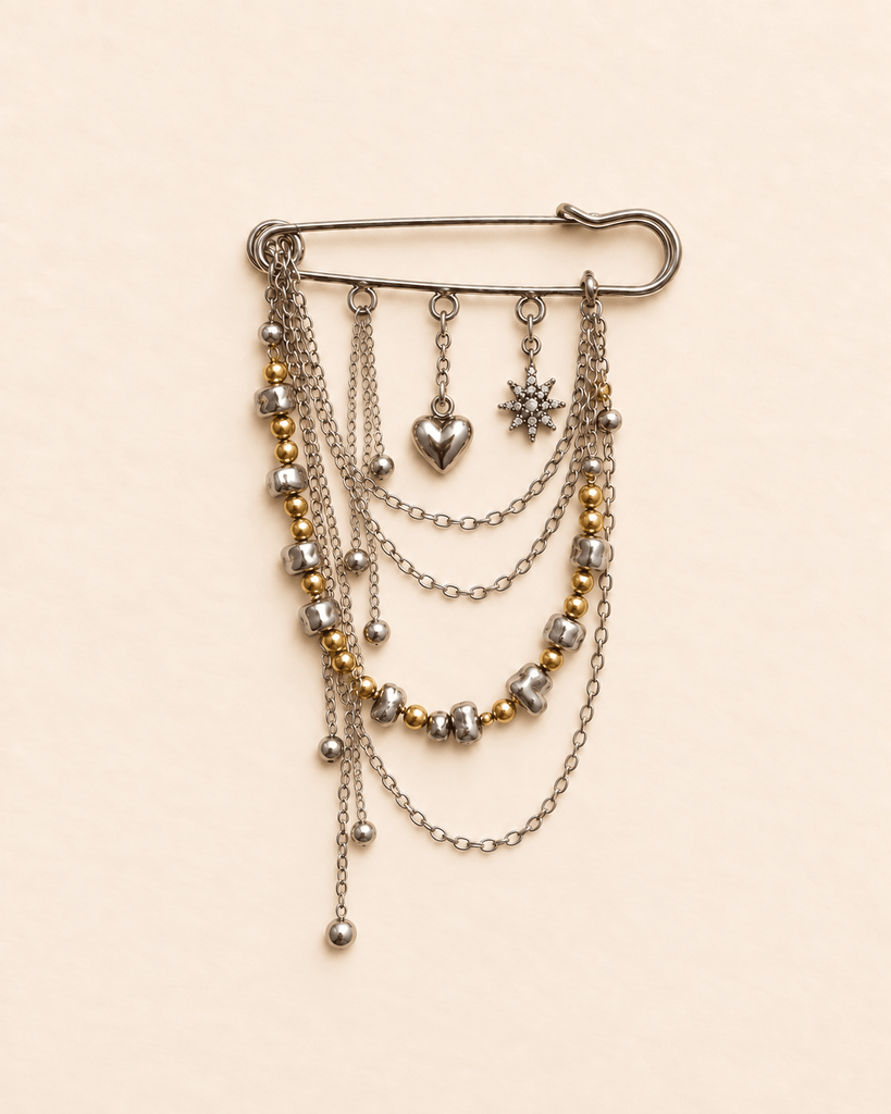 Silver/Gold Multi Chain Pin