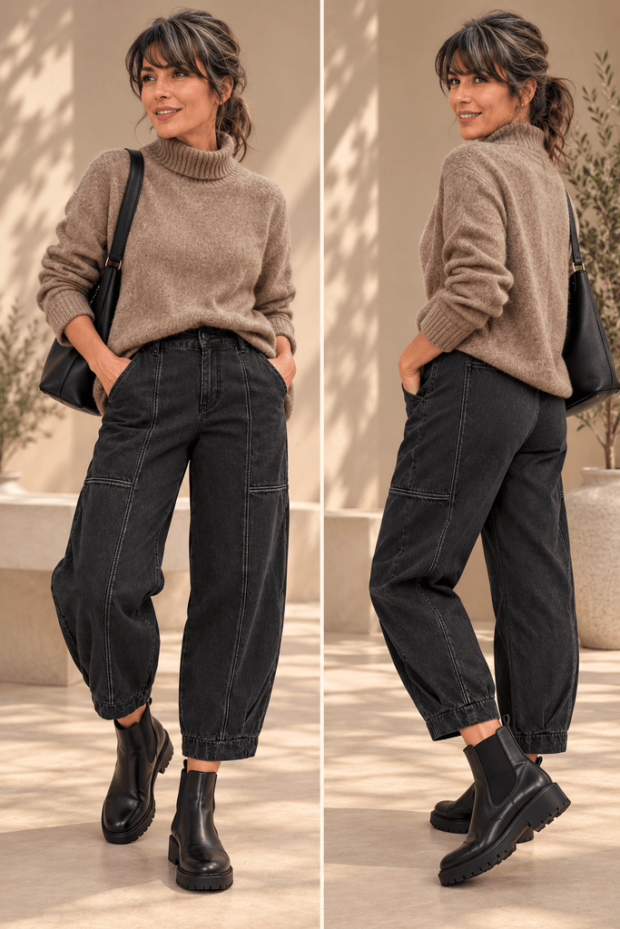 777009 Black Denim Trouser