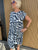 24-339 Navy Batik Babydoll Dress