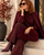 Theo Long Hair Oversized Clutch Merlot