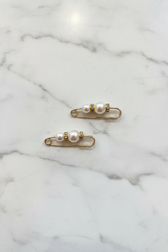 Gold Pearl Mini Cuff Pin Set