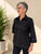860524 Black Blouse With Accordion Detail