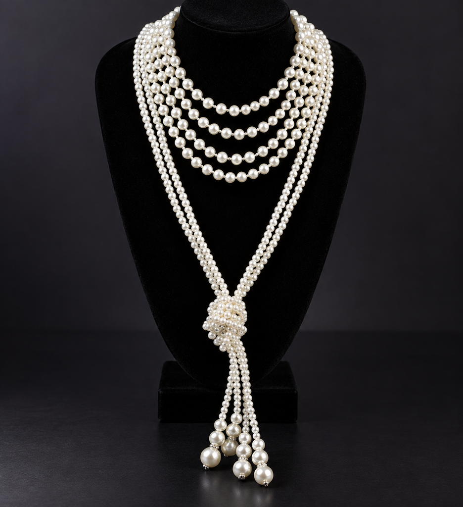 Laura Long Wrap Pearl Necklace
