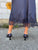 94364 Dark Blue Satin Skirt
