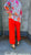 32213 Bettina Orange Elastic Waist Trouser