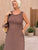 S26509 Brown Sleeveless Dress