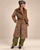 Jollie Animal Print Faux Fur knee Length Coat