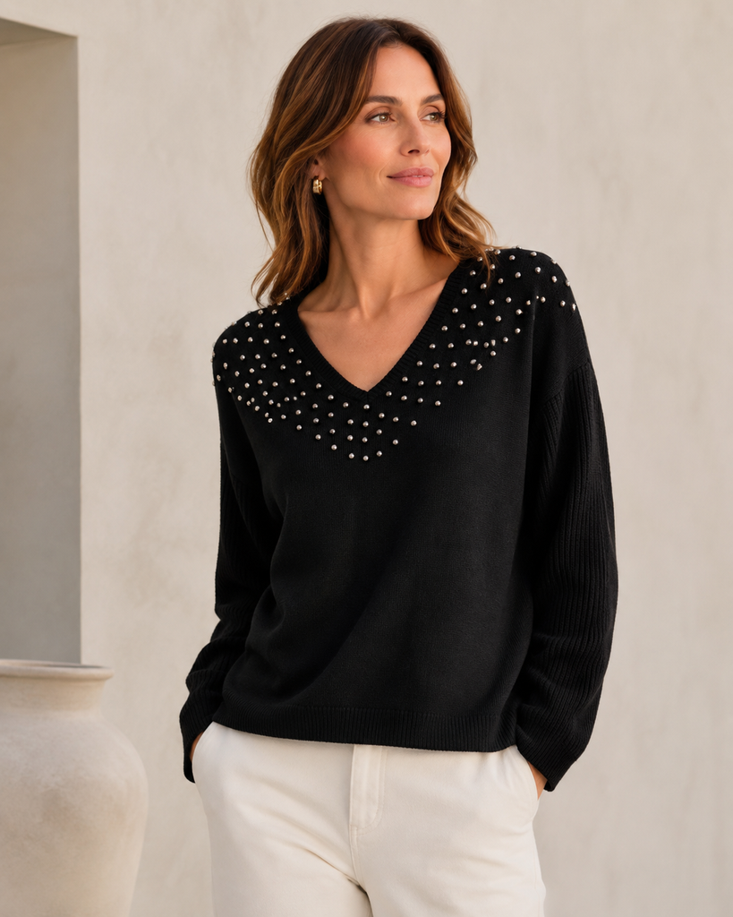 8955 Eugenia Black Sweater