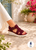 YUDD236 Berry Suede Platform Sandal