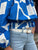 FO8256 Blue White Party Top