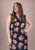 FO7465 Navy Floral Sun-Sational Dress